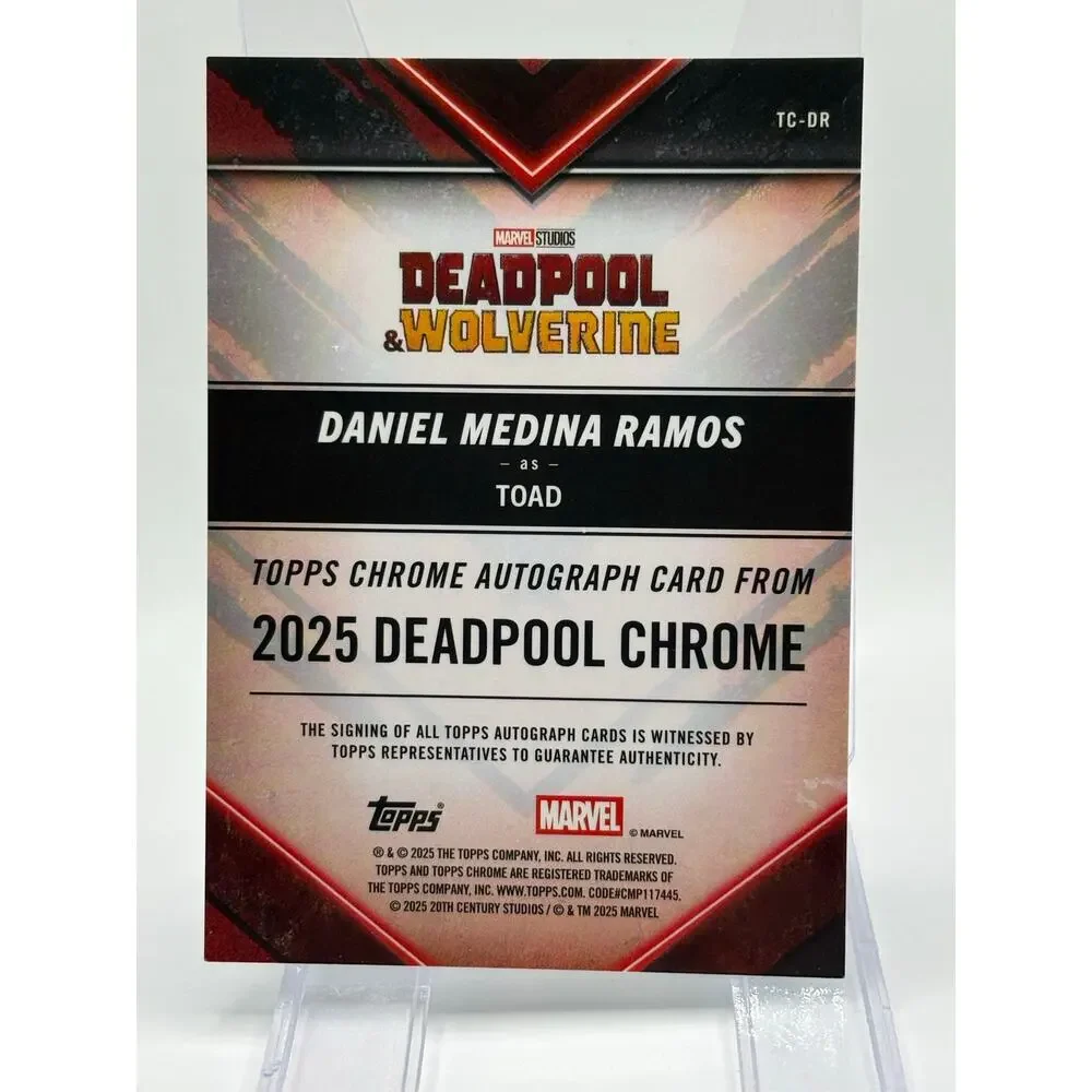 2025 Topps Chrome Deadpool Toad Daniel Medina Ramos Aqua Auto 183/199 SP
